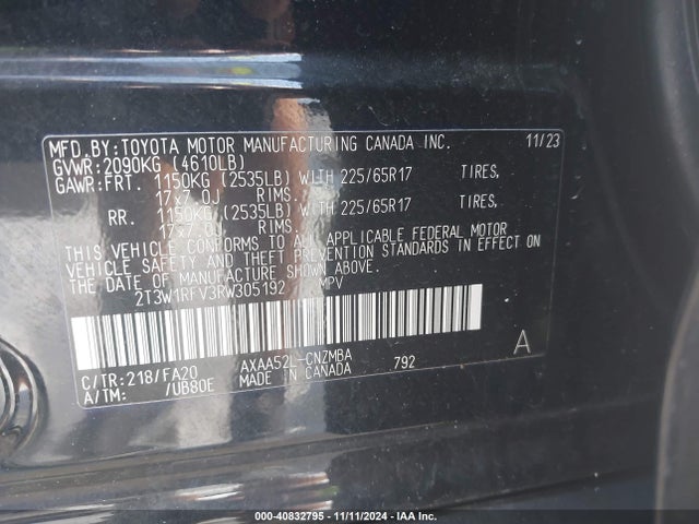 Toyota Rav4 Xle 2024 2T3W1RFV3RW305192 Image 9