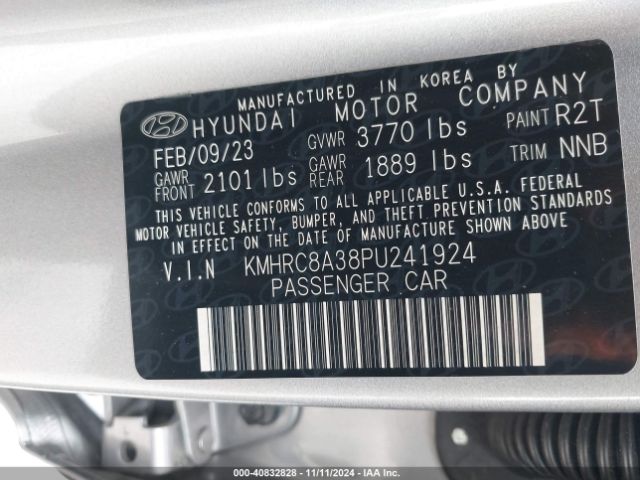 KMHRC8A38PU241924 Hyundai Venue Sel
