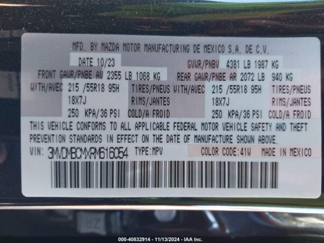 3MVDMBCMXRM616054 Mazda Cx-30 2.5 S Preferred Package