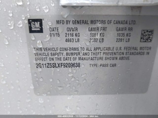 2G11Z5SLXF9209638 Chevrolet IMPALA LS