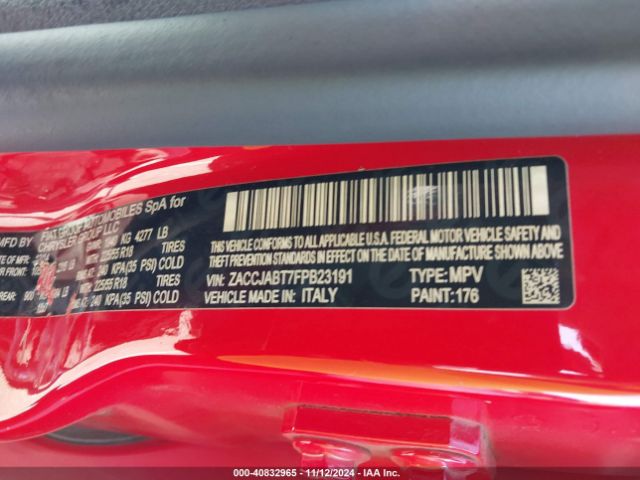 ZACCJABT7FPB23191 Jeep Renegade Latitude