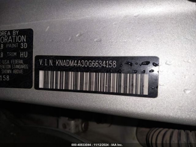 KNADM4A30G6634158 KIA RIO LX