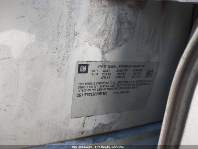 2G11Y5SL3E9245186 Chevrolet Impala 1ls