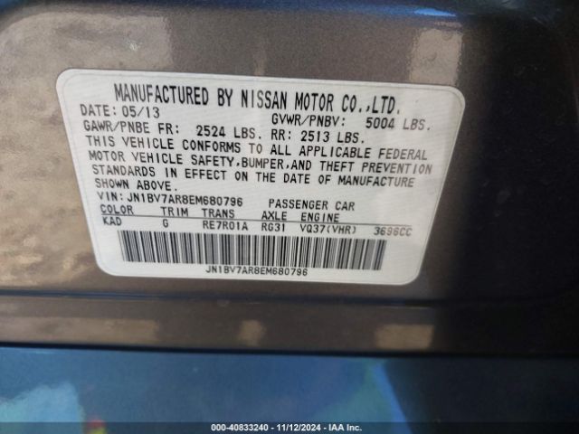 JN1BV7AR8EM680796 Infiniti Q50 Premium