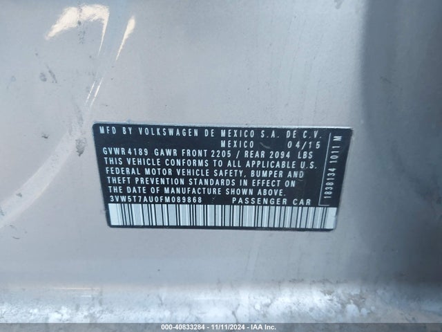 3VW5T7AU0FM089868 Volkswagen Golf Gti 2.0t S 4-door