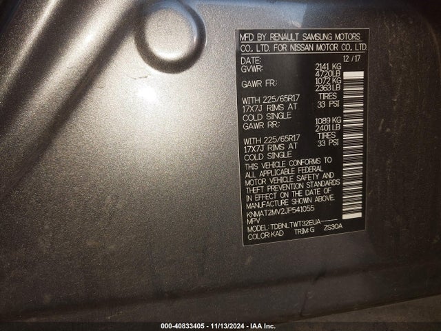 Nissan ROGUE SV 2018 KNMAT2MV2JP541055 Image 9
