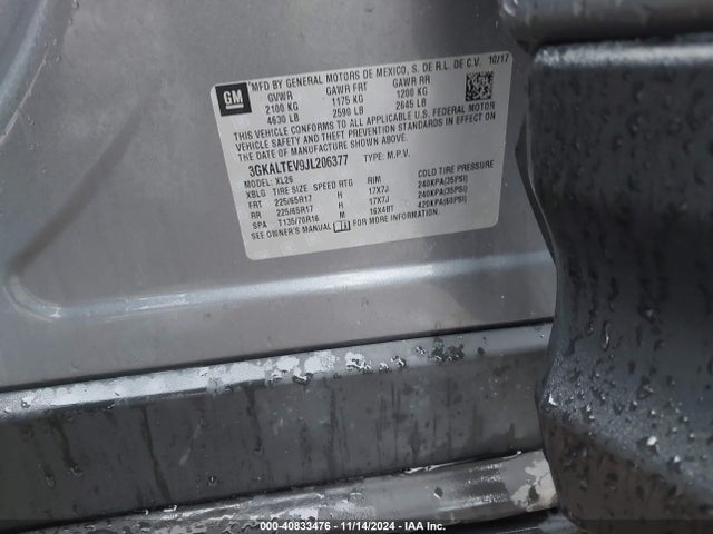GMC Terrain Sle 2018 3GKALTEV9JL206377 Image 9