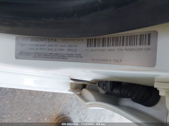 ZAM57RTA9E1126509 Maserati Ghibli S Q4