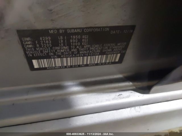 4S3GKAJ62K1610139 Subaru Impreza 2.0i Sport