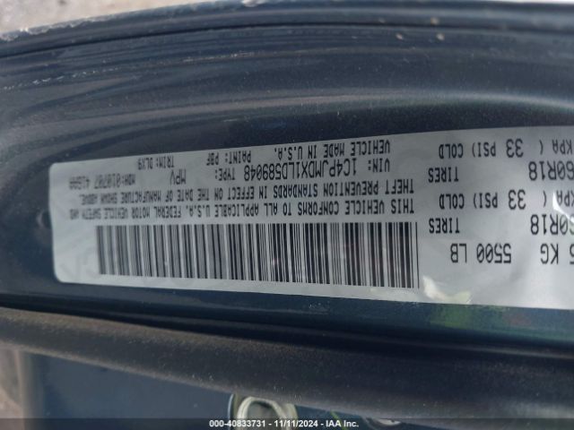 1C4PJMDX1LD589048 Jeep Cherokee Limited 4x4