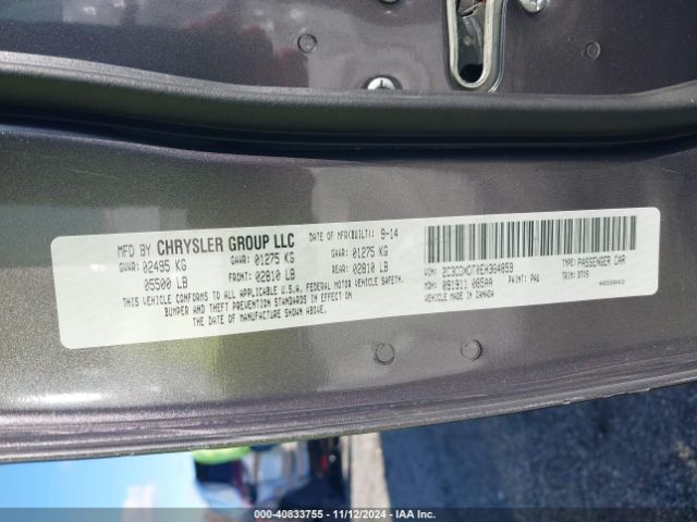 2C3CDXDT0EH364859 Dodge CHARGER R/T
