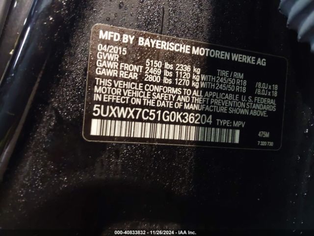 5UXWX7C51G0K36204 BMW X3 Xdrive35i