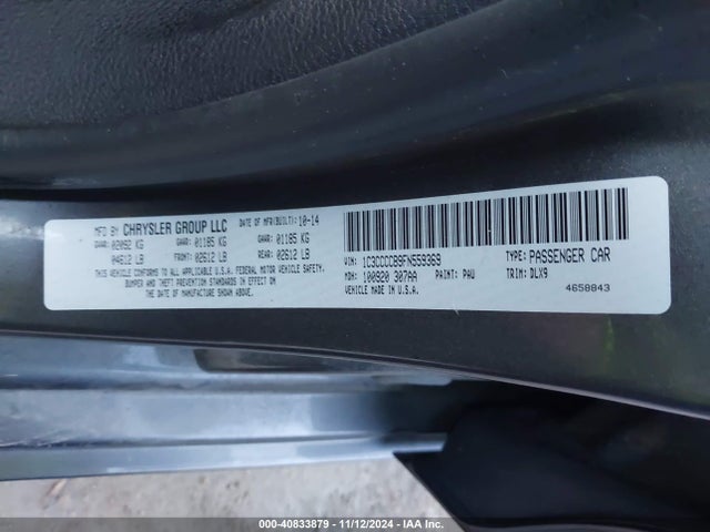 1C3CCCCB9FN559369 Chrysler 200 C