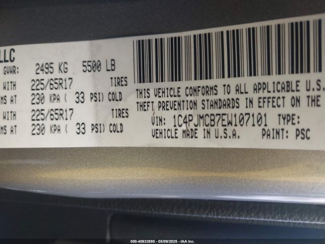1C4PJMCB7EW107101 Jeep Cherokee Latitude