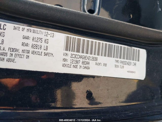 2C3CCAAG0EH212698 Chrysler 300