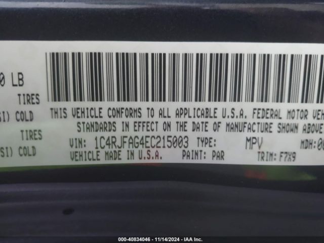 1C4RJFAG4EC215003 Jeep Grand Cherokee Laredo