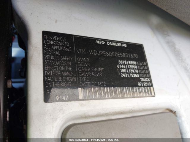WD3PE8DE0E5831670 Mercedes-Benz Sprinter 2500 High Roof