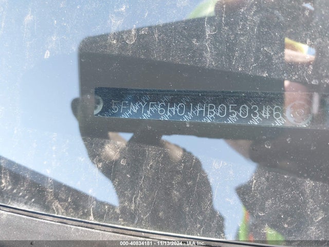 Honda Pilot Elite 2017 5FNYF6H01HB050346 Image 9