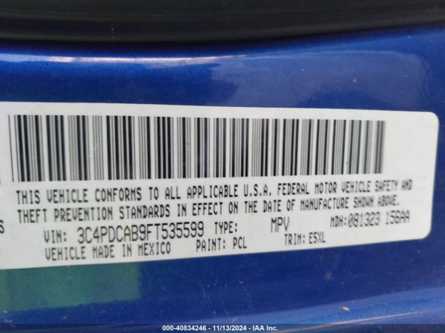 3C4PDCAB9FT535599 Dodge Journey American Value Pkg