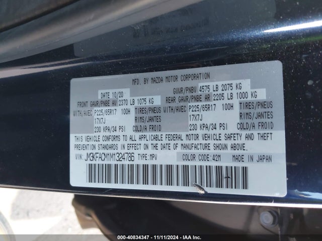 Mazda Cx-5 Touring 2021 JM3KFACM1M1324786 Image 9
