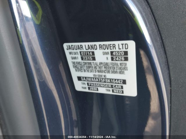 SAJWA6AT5F8K16442 Jaguar F-Type