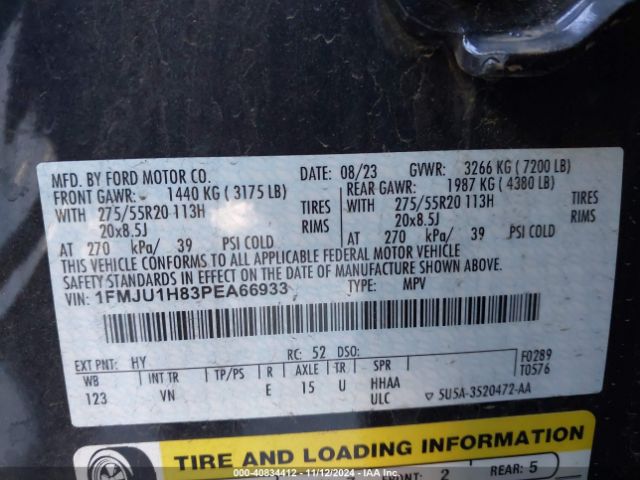 1FMJU1H83PEA66933 Ford Expedition Xlt