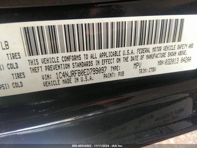 1C4NJRFB0ED799097 Jeep Patriot Latitude