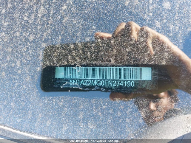 Nissan Murano Platinum 2015 5N1AZ2MG0FN274190 Image 9