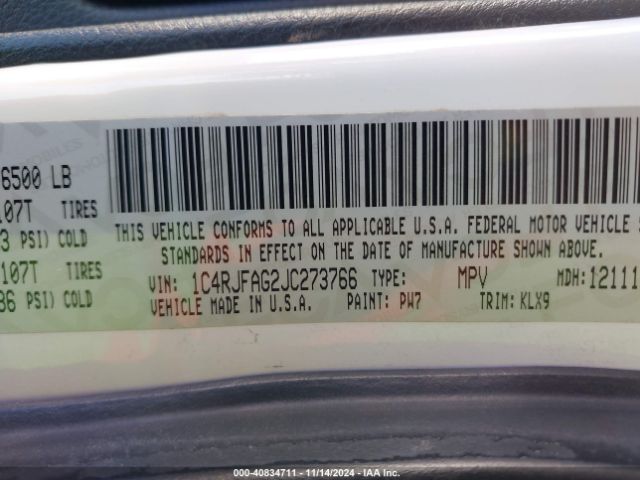 1C4RJFAG2JC273766 Jeep Grand Cherokee Altitude 4x4
