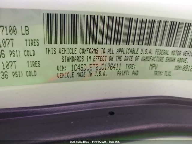 2018 DODGE DURANGO 1C4SDJET2JC176411 Photo 8