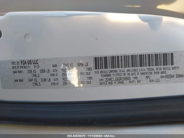 2C4RC1JG6GR150503 Chrysler Town & Country Limited