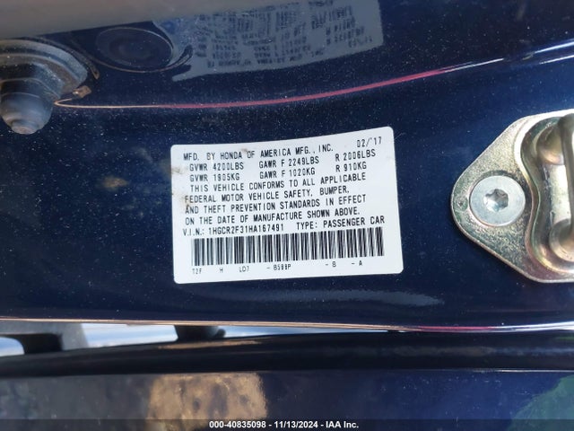 1HGCR2F31HA167491 Honda ACCORD LX