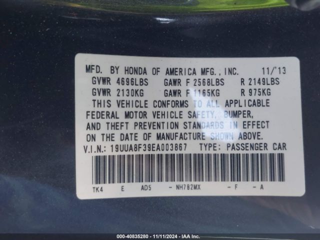 19UUA8F39EA003867 Acura Tl 3.5 Special Edition