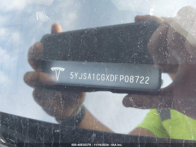 2013 TESLA MODEL S 5YJSA1CGXDFP08722 Photo 8