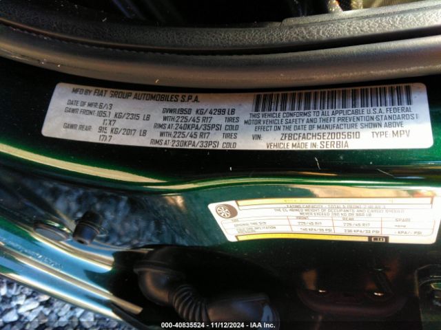 ZFBCFACH5EZ005610 Fiat 500l Lounge
