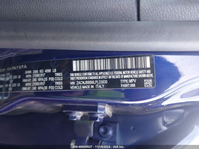 ZACNJBBB8LPL33930 Jeep Renegade Altitude 4x4