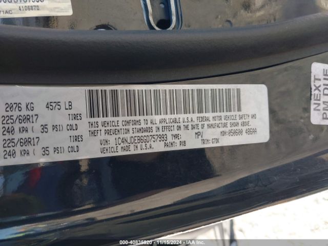 1C4NJDEB6GD757993 Jeep Compass Latitude