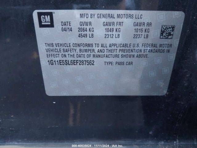 1G11E5SL6EF287562 Chevrolet MALIBU 2LT