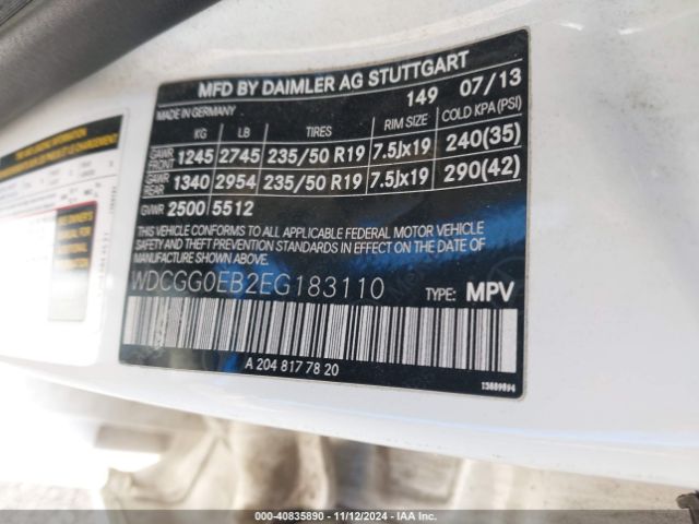 WDCGG0EB2EG183110 Mercedes-Benz Glk 250 Bluetec 4matic