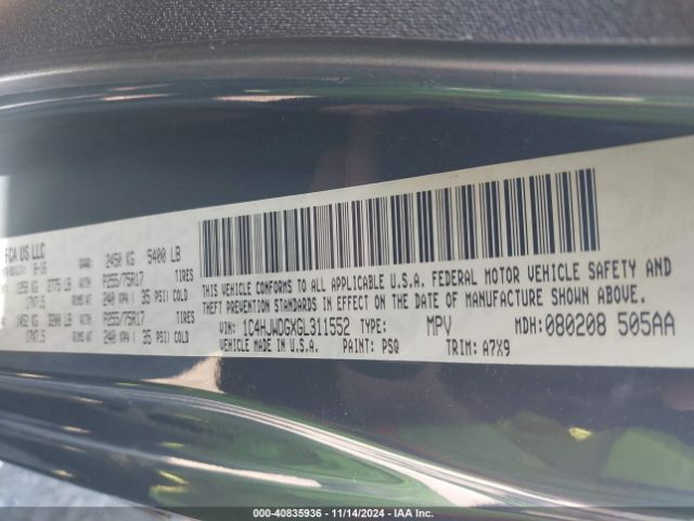 1C4HJWDGXGL311552 Jeep Wrangler Unlimited Sport