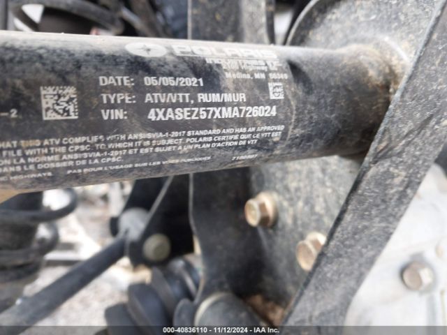 2021 POLARIS SPORTSMAN 4XASEZ57XMA726024 Photo 9