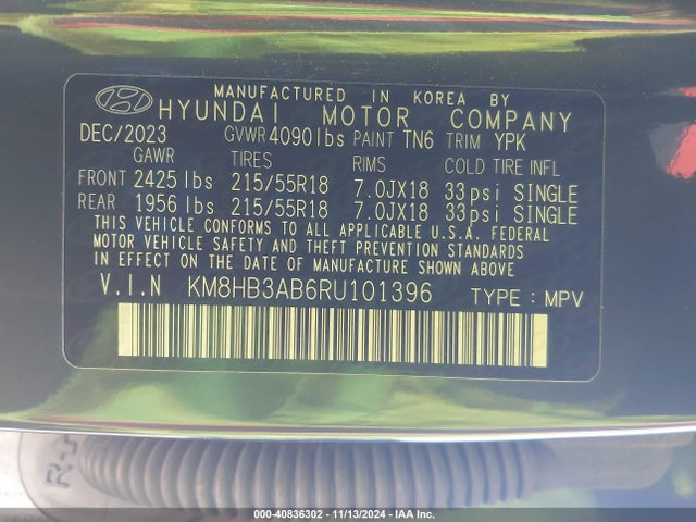 Hyundai Kona Sel 2024 KM8HB3AB6RU101396 Image 9