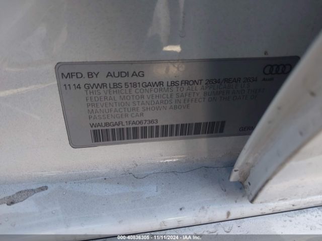 WAUBGAFL1FA067363 Audi S4 3.0t Premium Plus