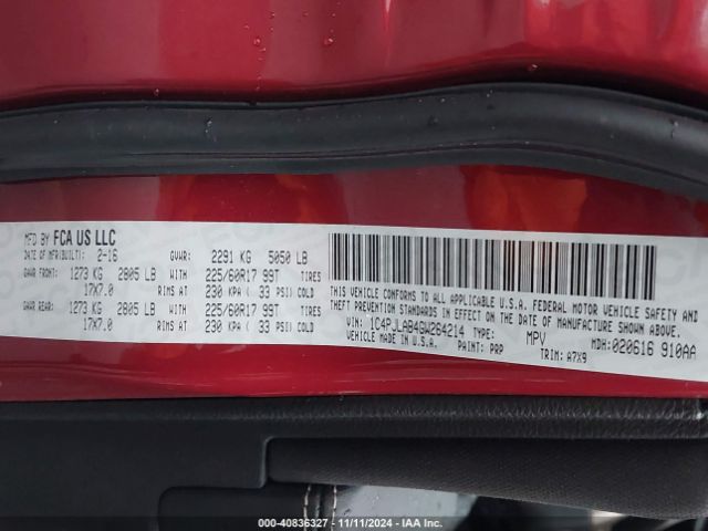 1C4PJLAB4GW264214 Jeep Cherokee Sport