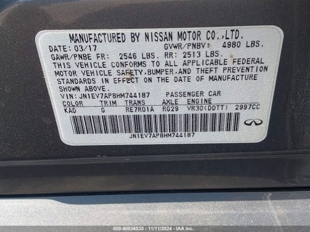 JN1EV7AP8HM744187 Infiniti Q50 3.0t Premium