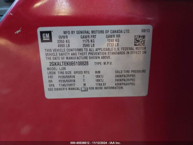 2GKALTEK8E6108828 GMC Terrain Slt-2