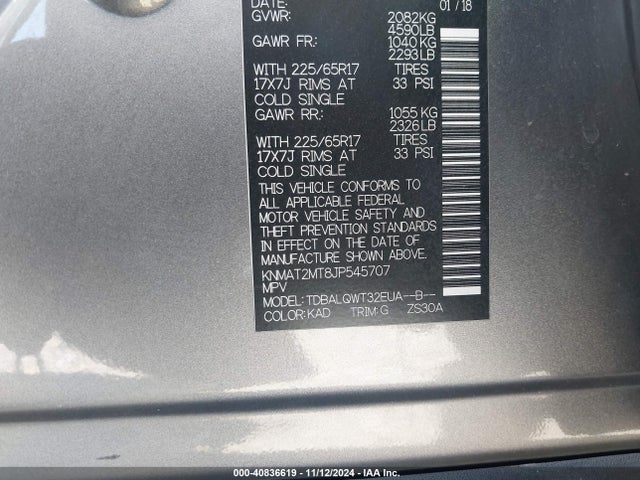 Nissan ROGUE SV 2018 KNMAT2MT8JP545707 Image 9