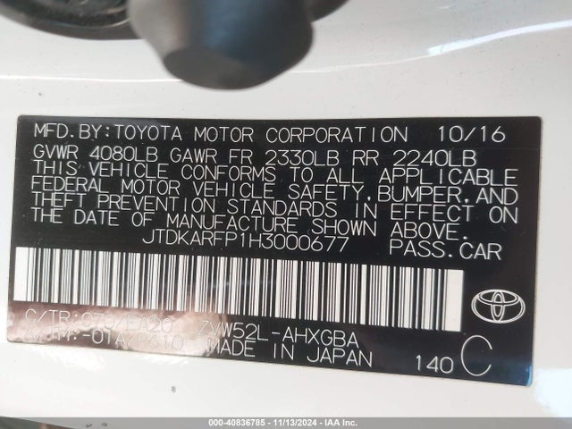 JTDKARFP1H3000677 Toyota Prius Prime Advanced