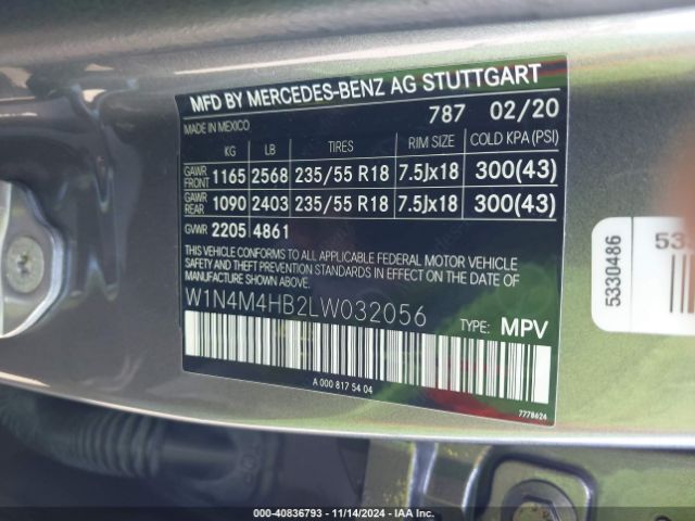 W1N4M4HB2LW032056 Mercedes-Benz Glb 250 4matic