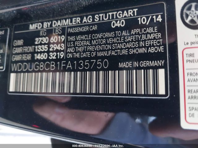 WDDUG8CB1FA135750 Mercedes-Benz S 550